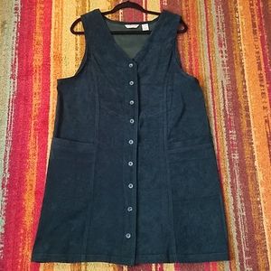 Jenna Lane New York Velvet Green Pinafore